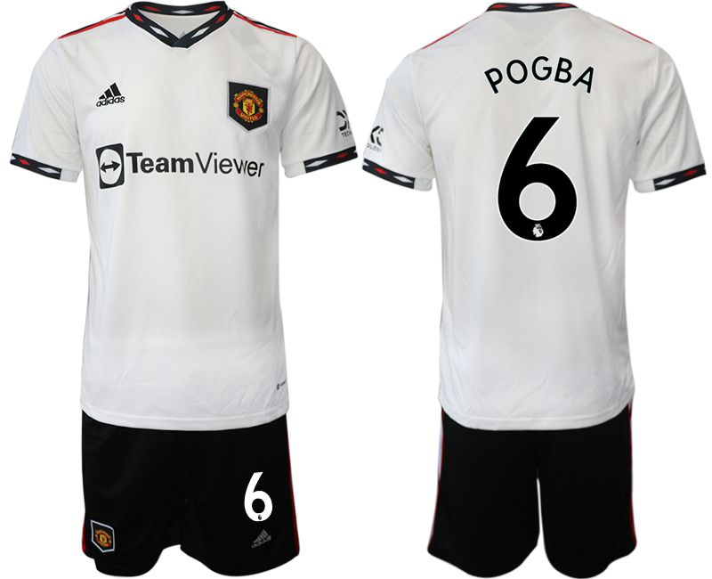 Men 2022-2023 Club Manchester United away white #6 Soccer Jersey->manchester united jersey->Soccer Club Jersey